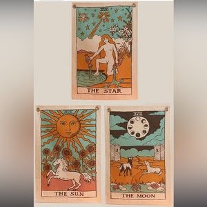 the sun moon and star tarot card tapestries